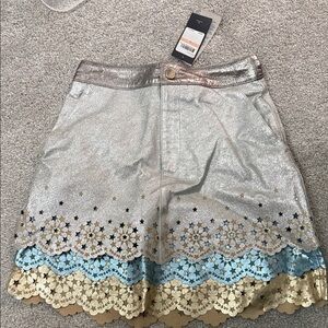 ✨Metallic star Editorial Skirt🌟 Statement Skirt